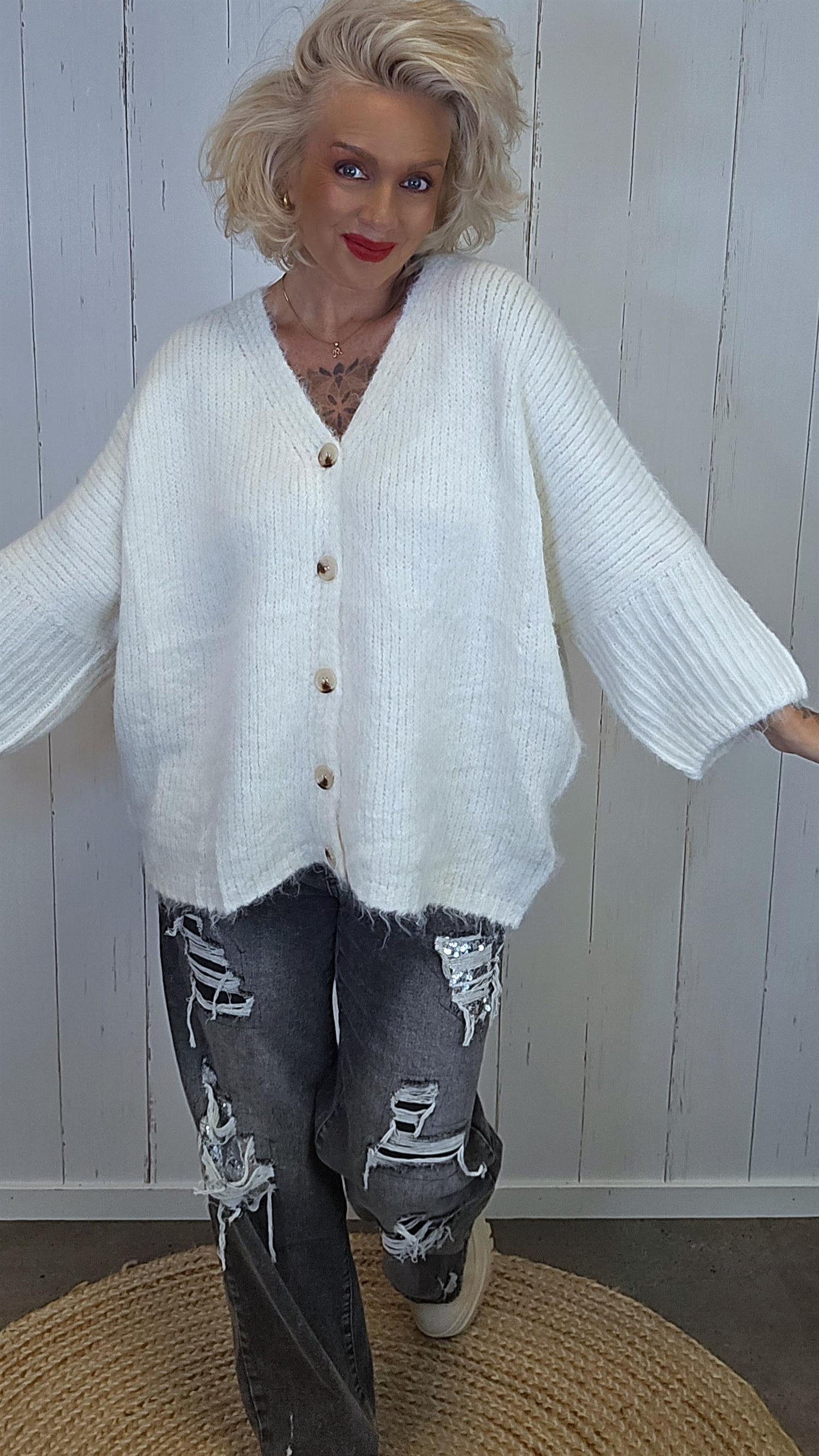 Stine genserjakke offwhite