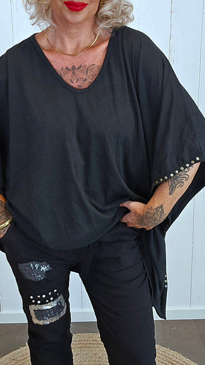 Dakota oversized topp svart