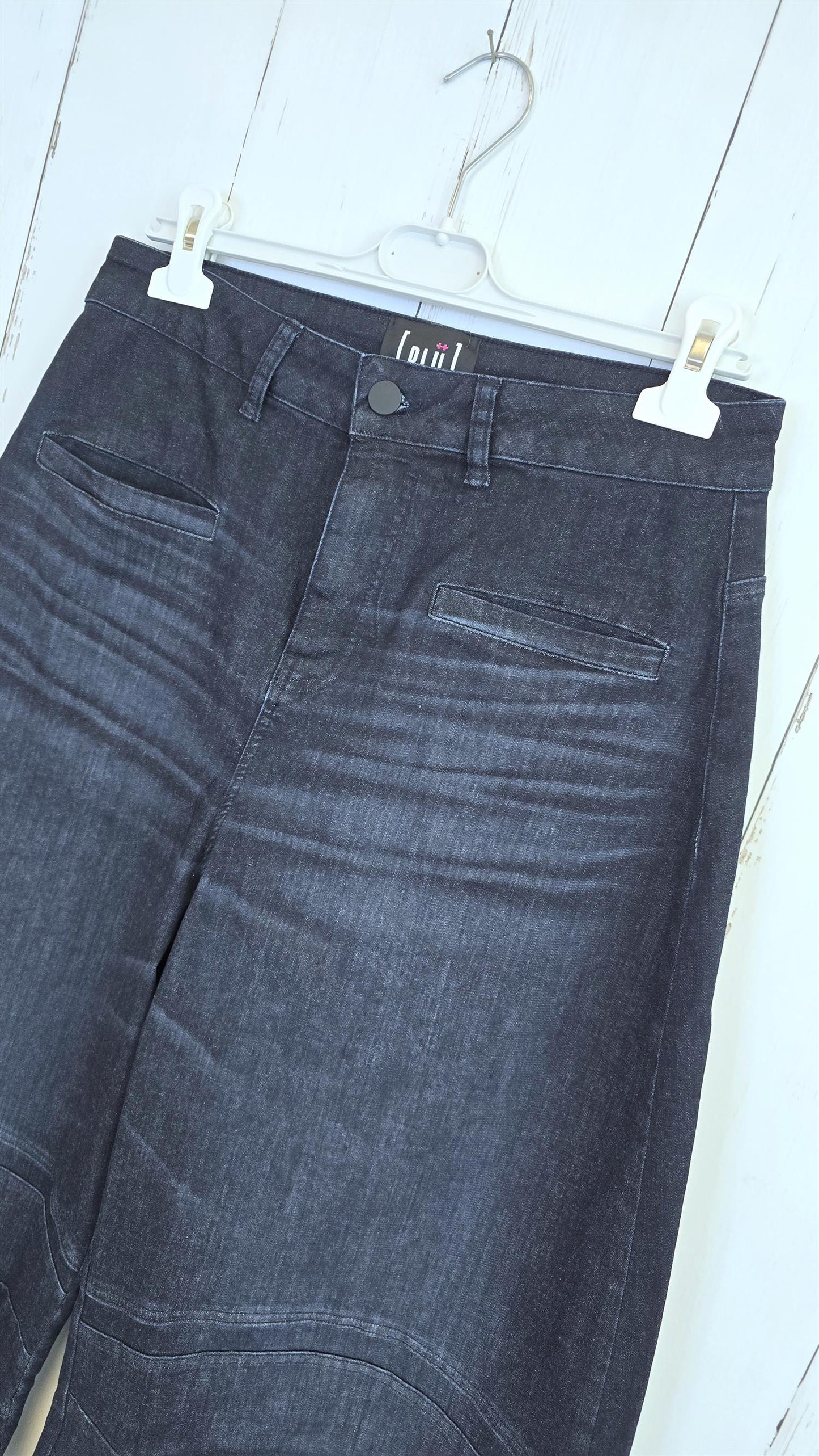 Bubble cut jeans mørkblå