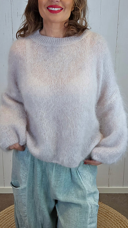 Fiffy mohair genser beige