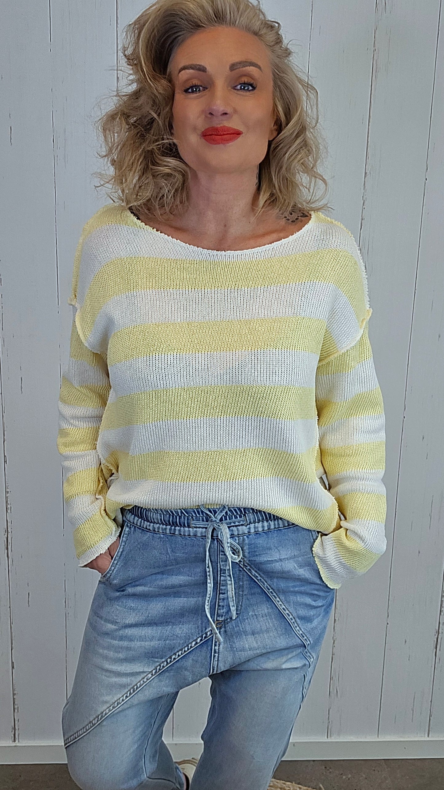 Tiril genser gul