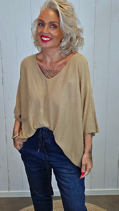 Leah genser topp camel