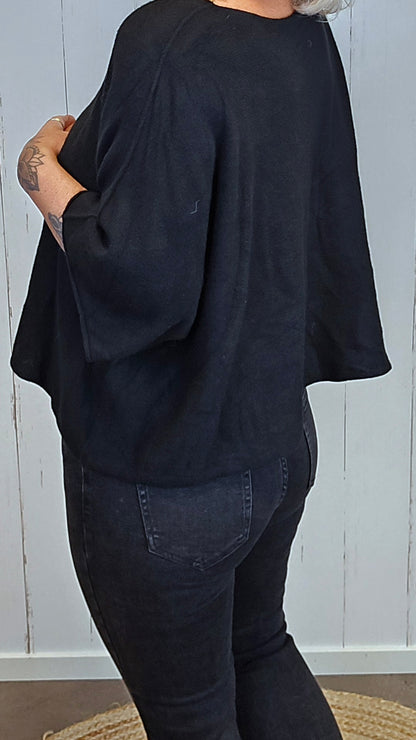 Luna genser topp svart