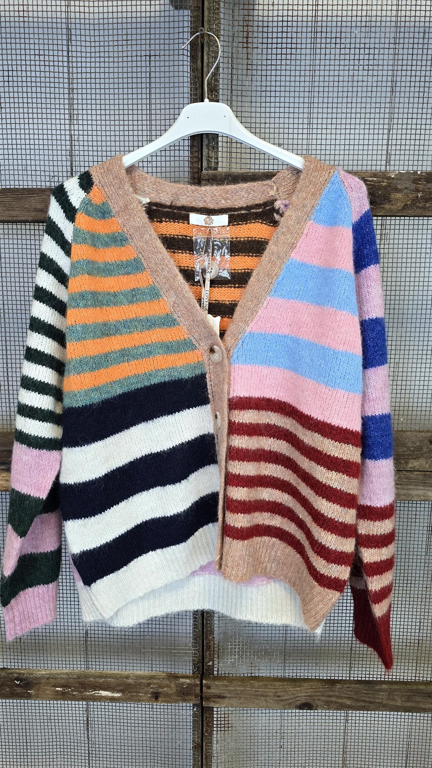 Wendy genser jakke striper