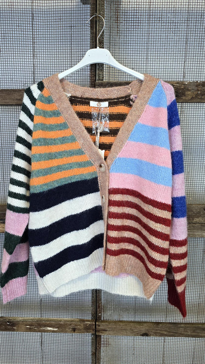 Wendy genser jakke striper
