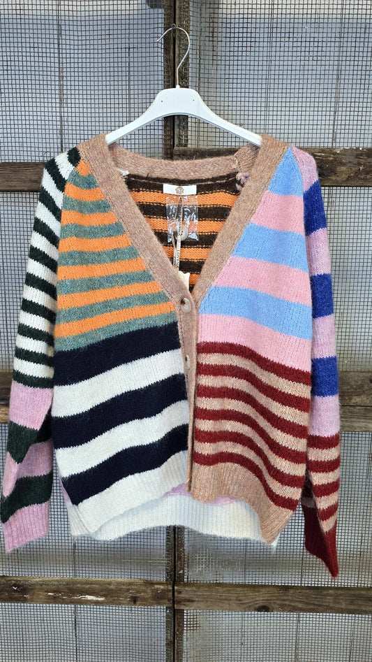 Wendy genser jakke striper