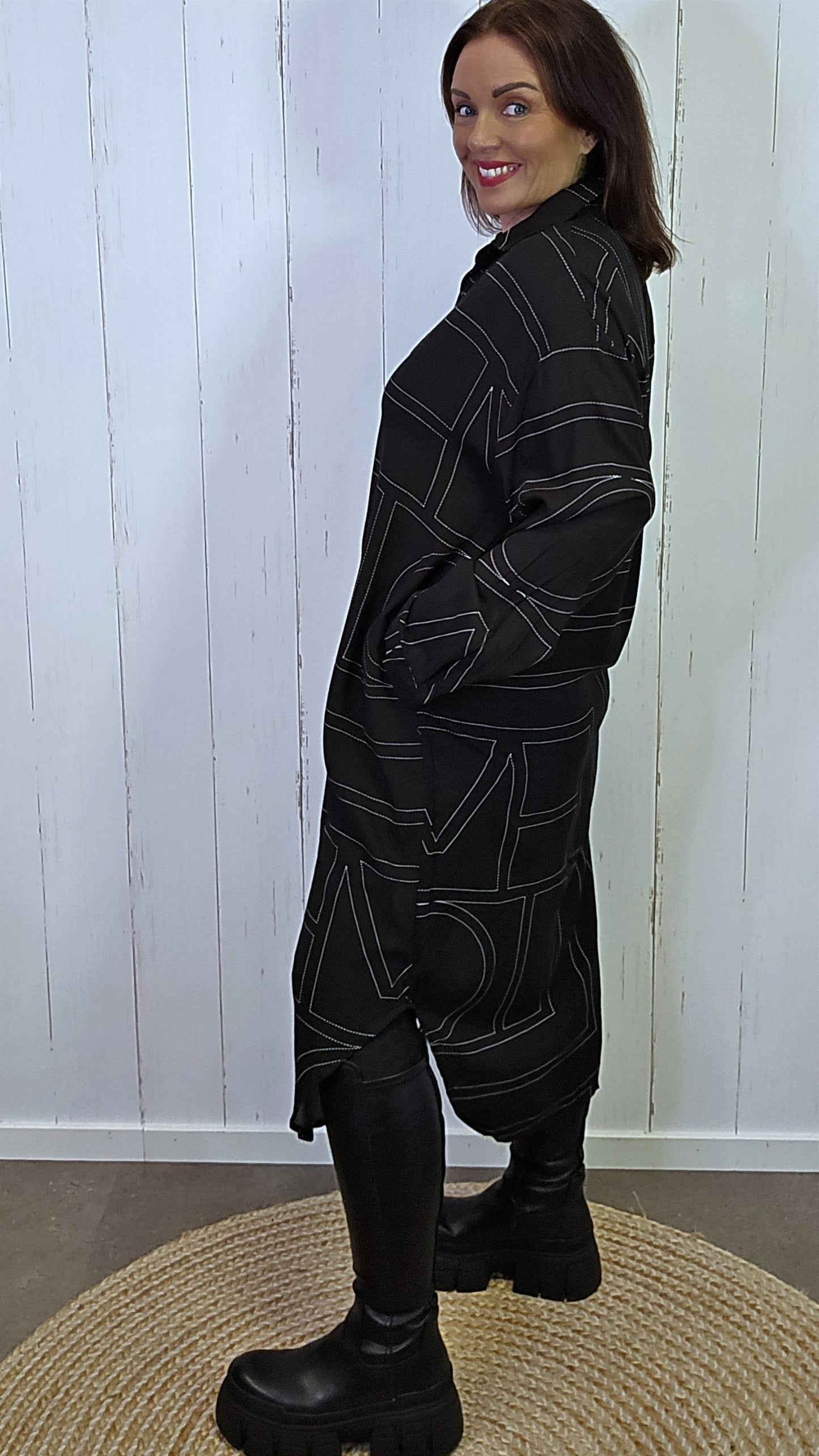 Maja skjortekjole svart