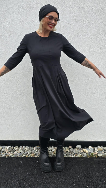 Heide kjole technical jersey svart