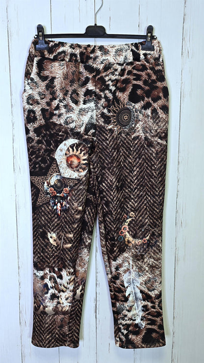 Bukse med kunstnerisk print