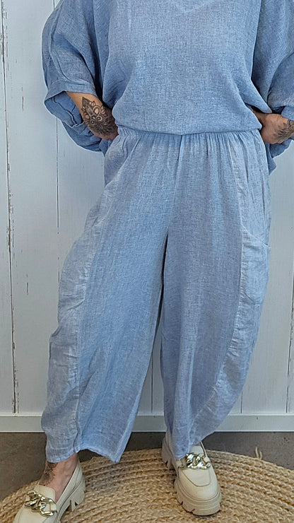 Becky baggy bukse lys blå