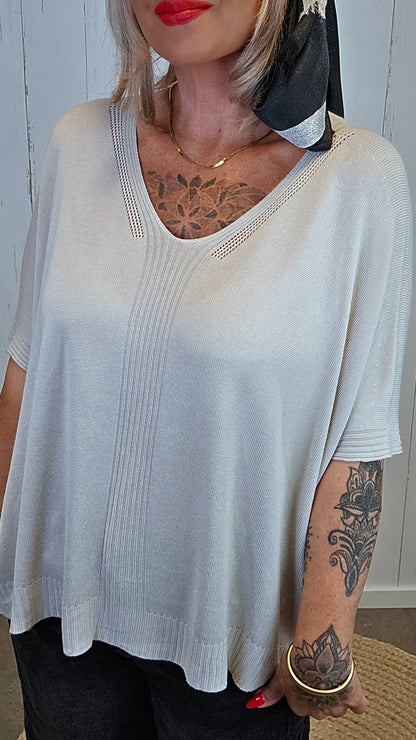 Ylva genser topp beige