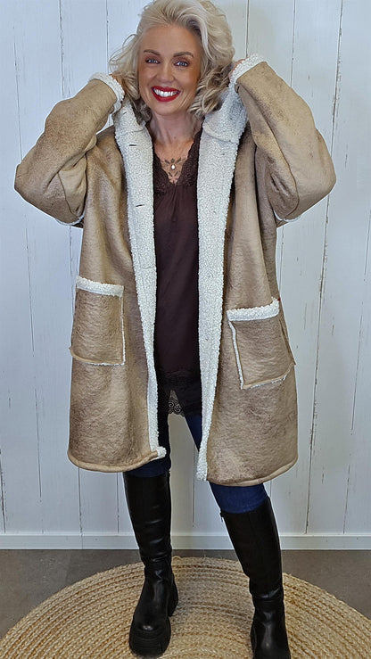 Freja kåpe camel