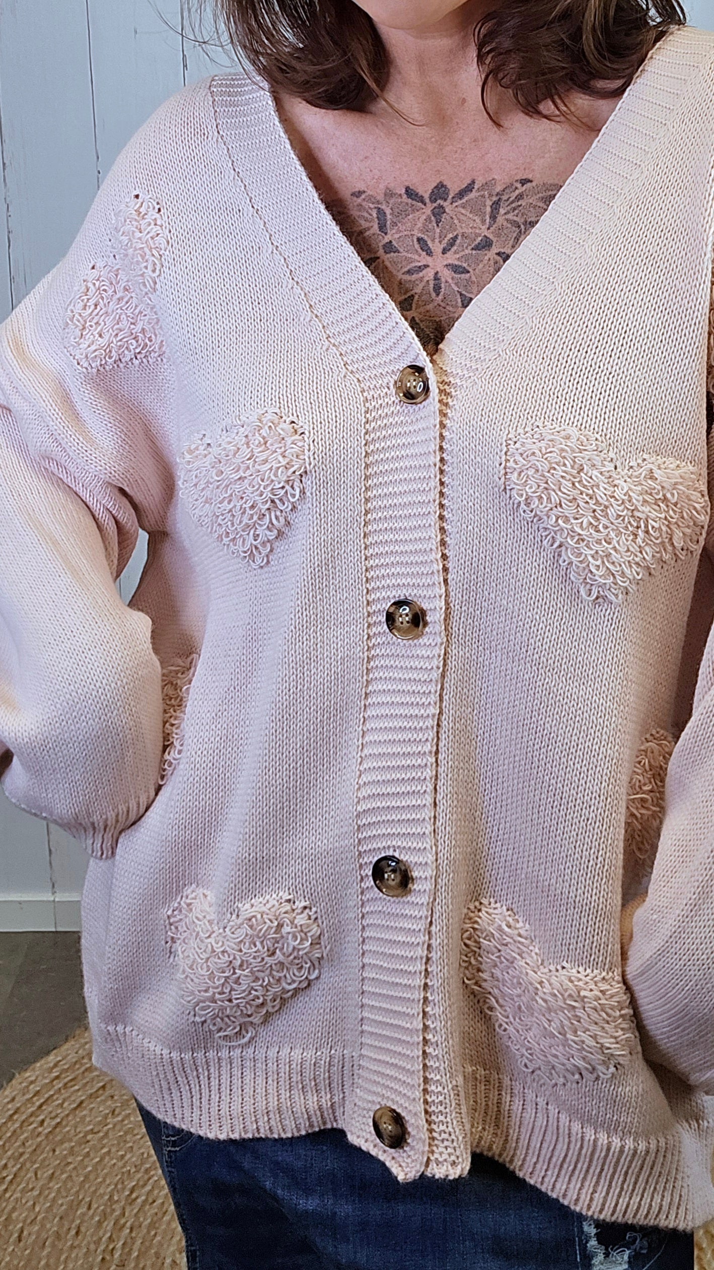 Dalia Strikket Jakke Dus Rosa