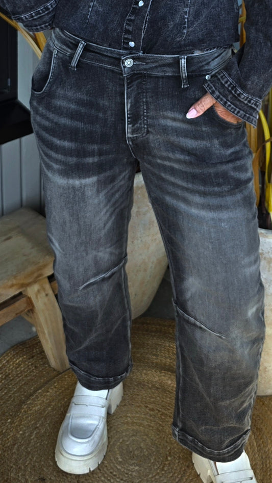 Fika jeans gråsvart