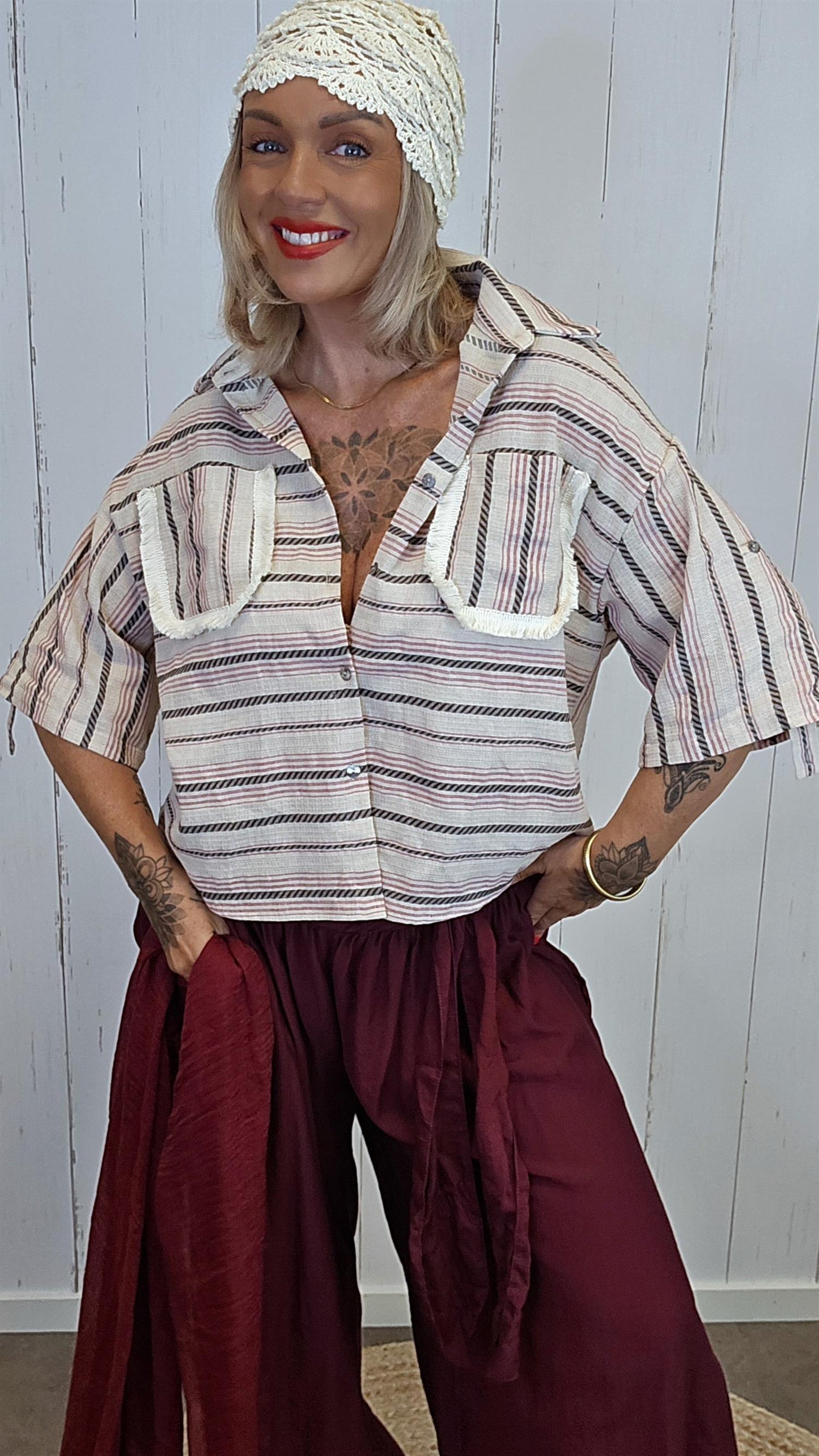 Kajsa skjorte med striper