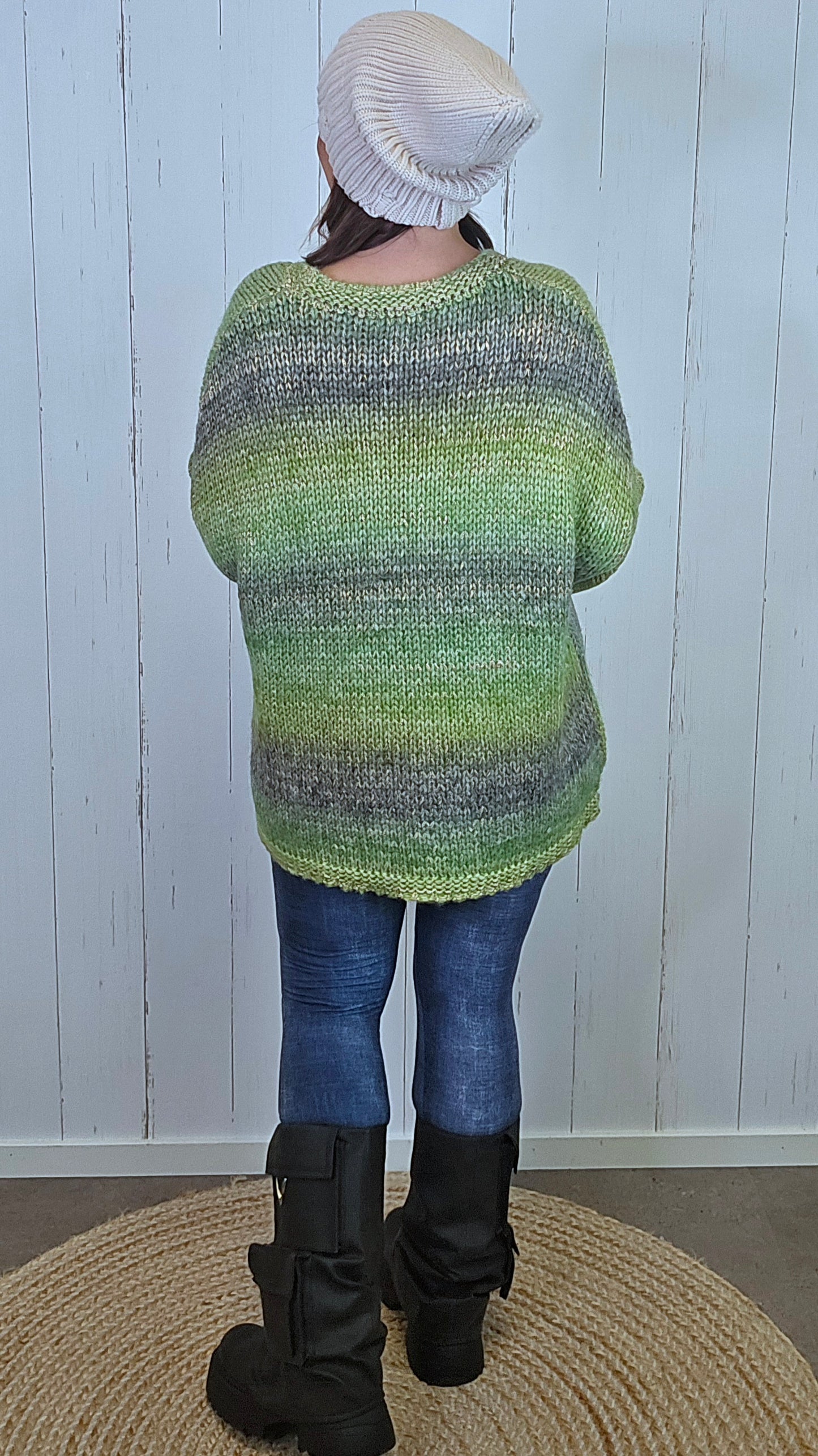 Grethe Strikkegenser Grønn