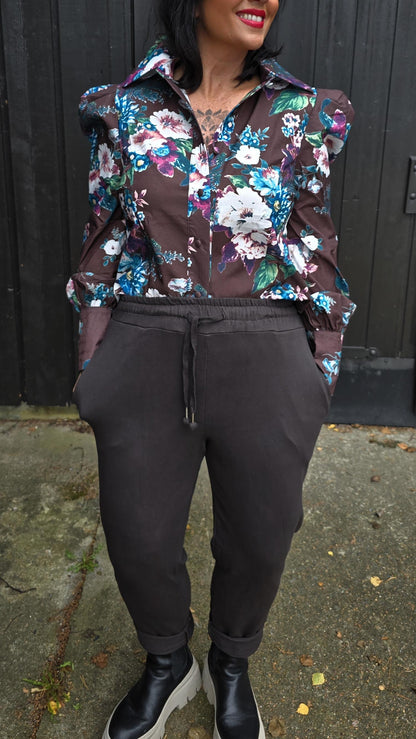 Elsa jogger bukse brun