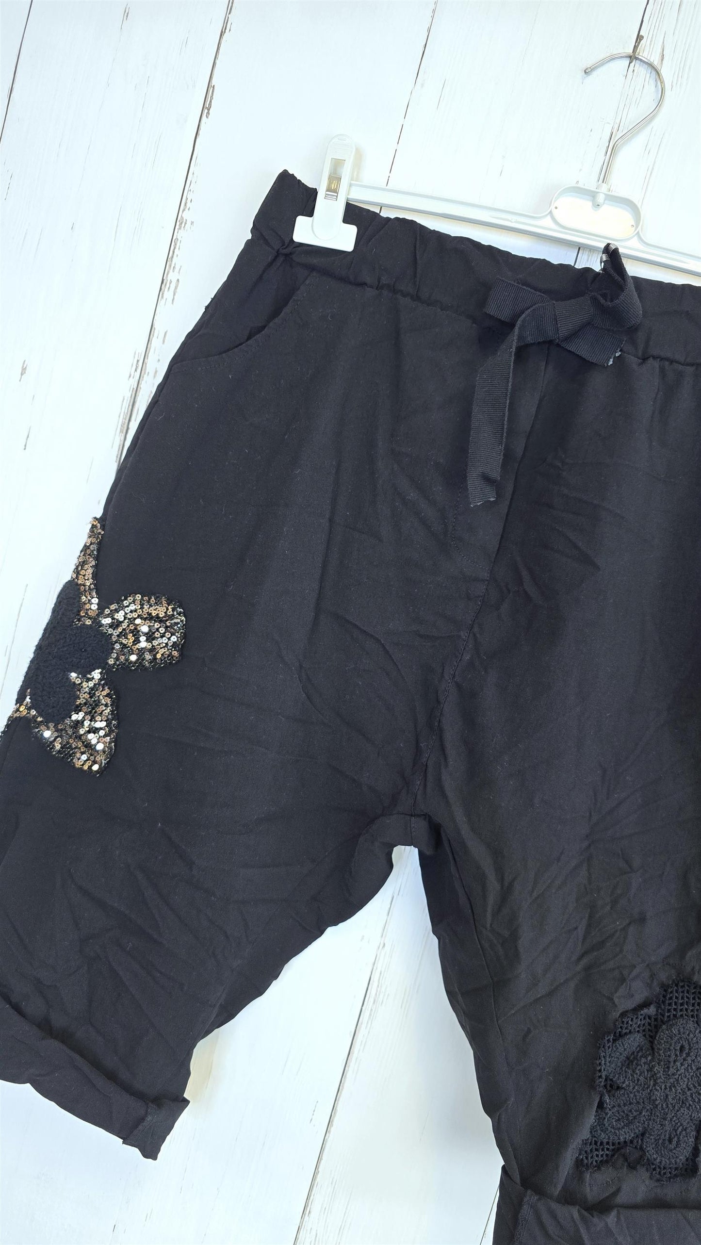 Elsa shorts i viskoseblanding svart