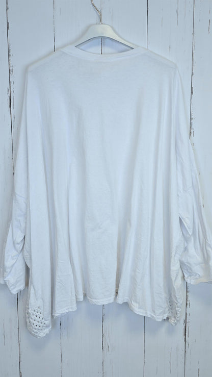 Giselle baggy topp hvit