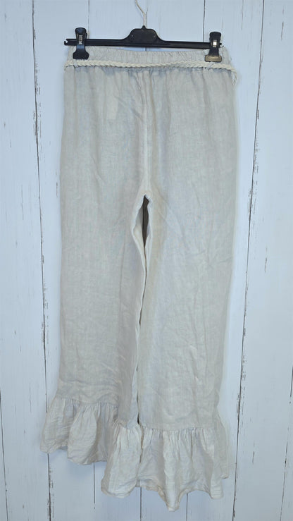 Bella linbukse med broderi