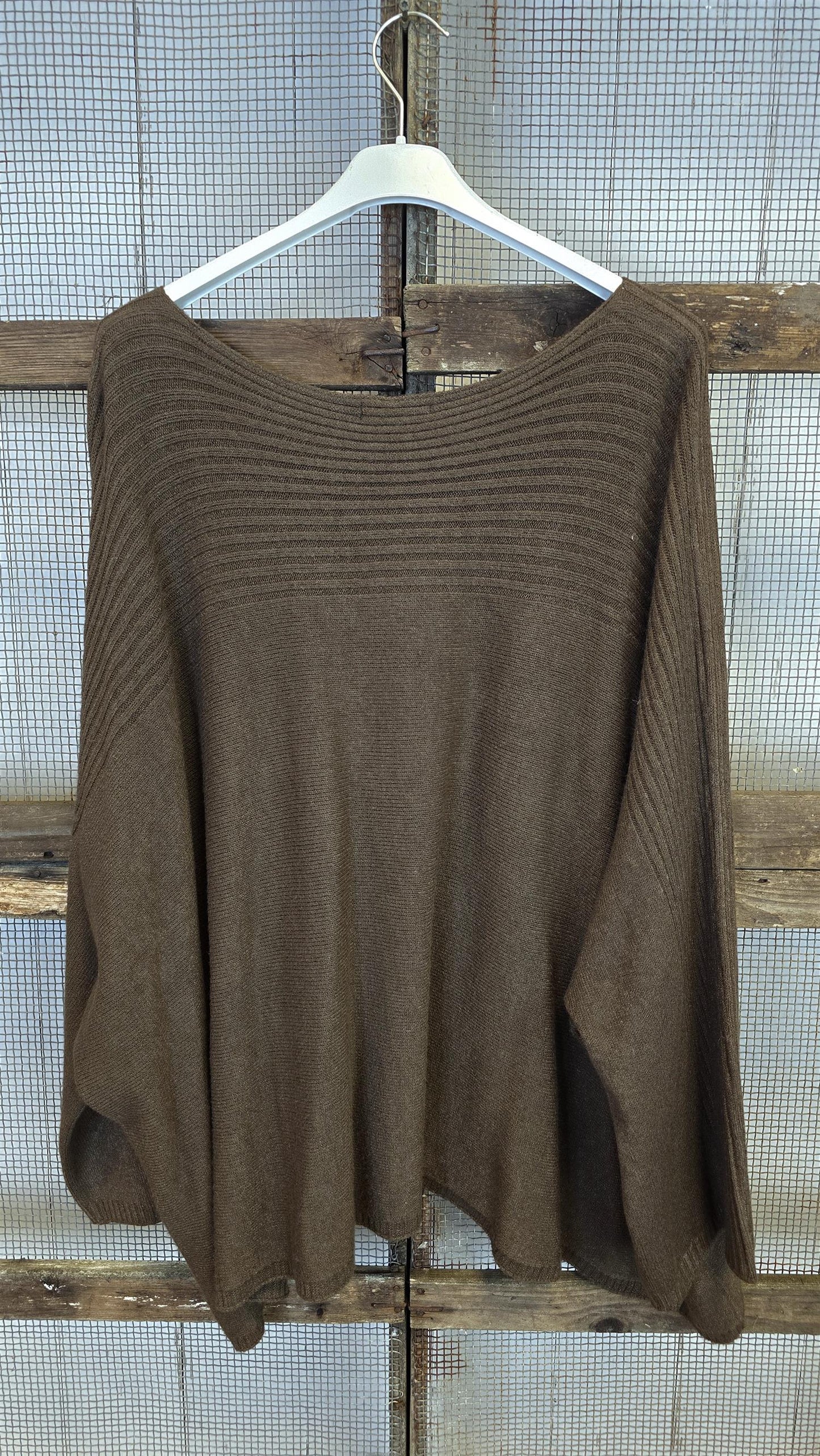 Elin Oversized Genser brun