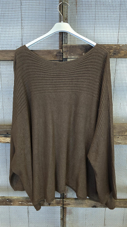 Elin Oversized Genser brun