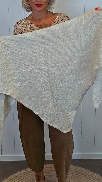 Trekantet skjerf varm beige