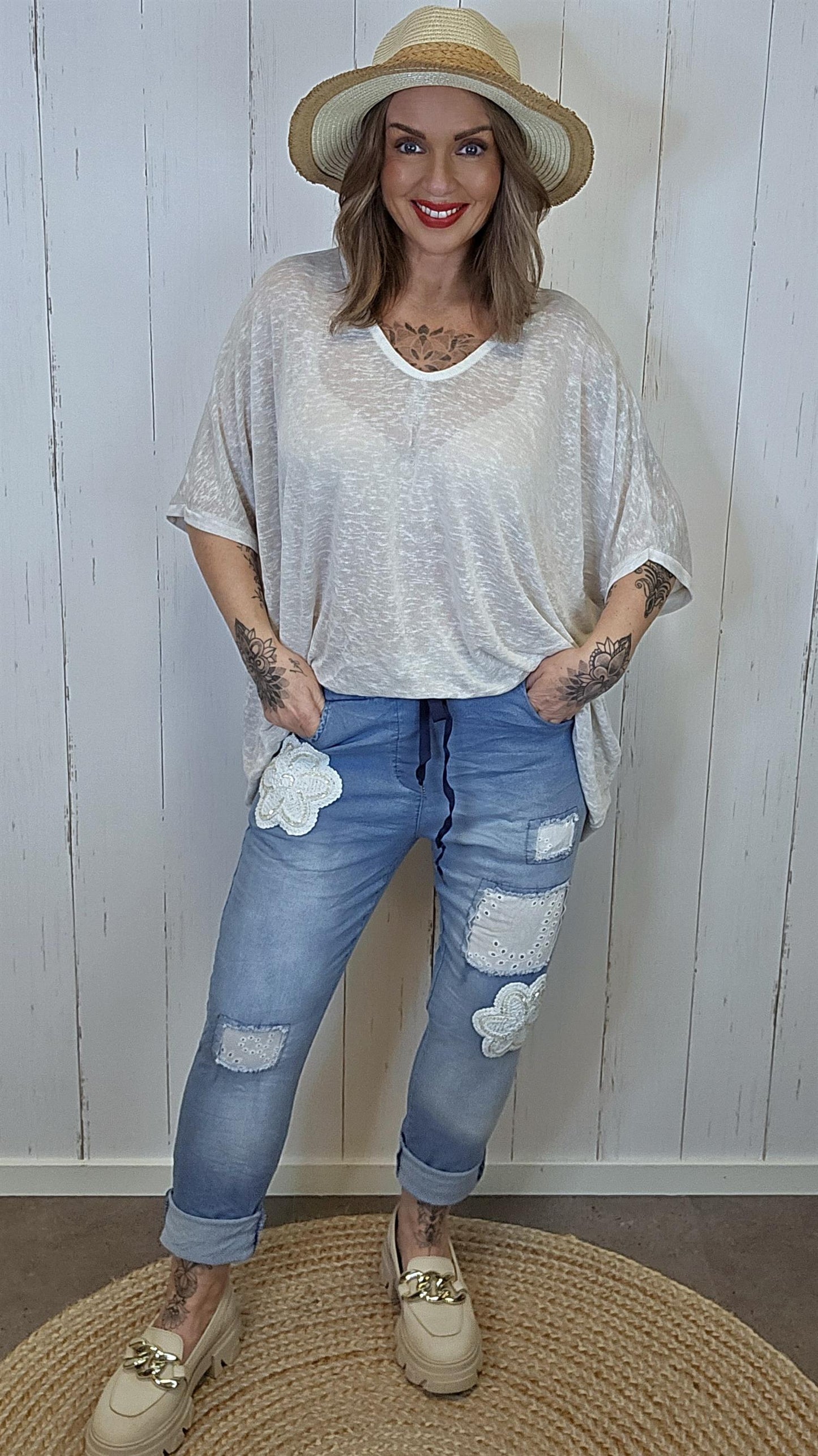 Alice denimjogger Lys blå