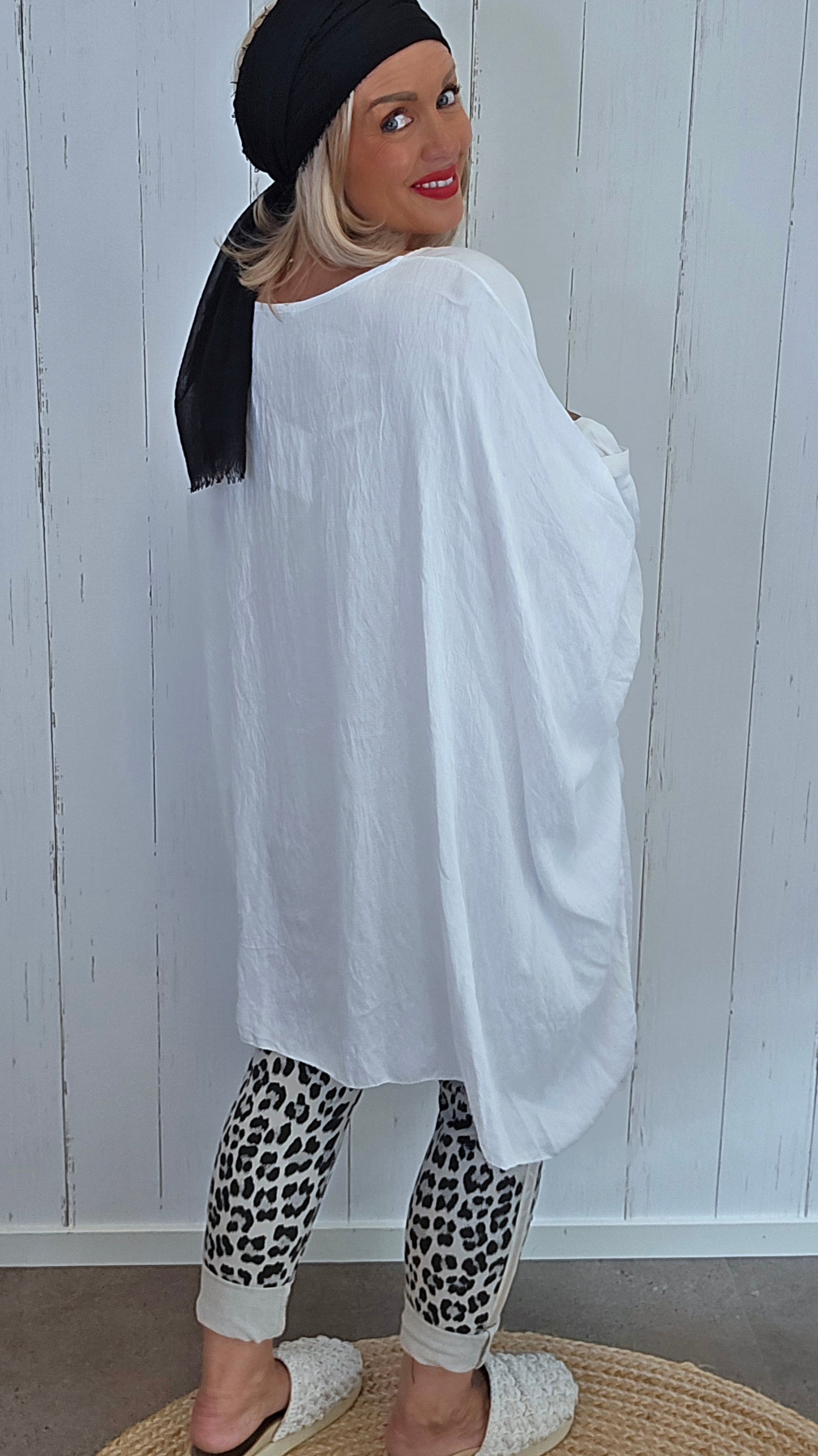 Clara baggy topp hvit