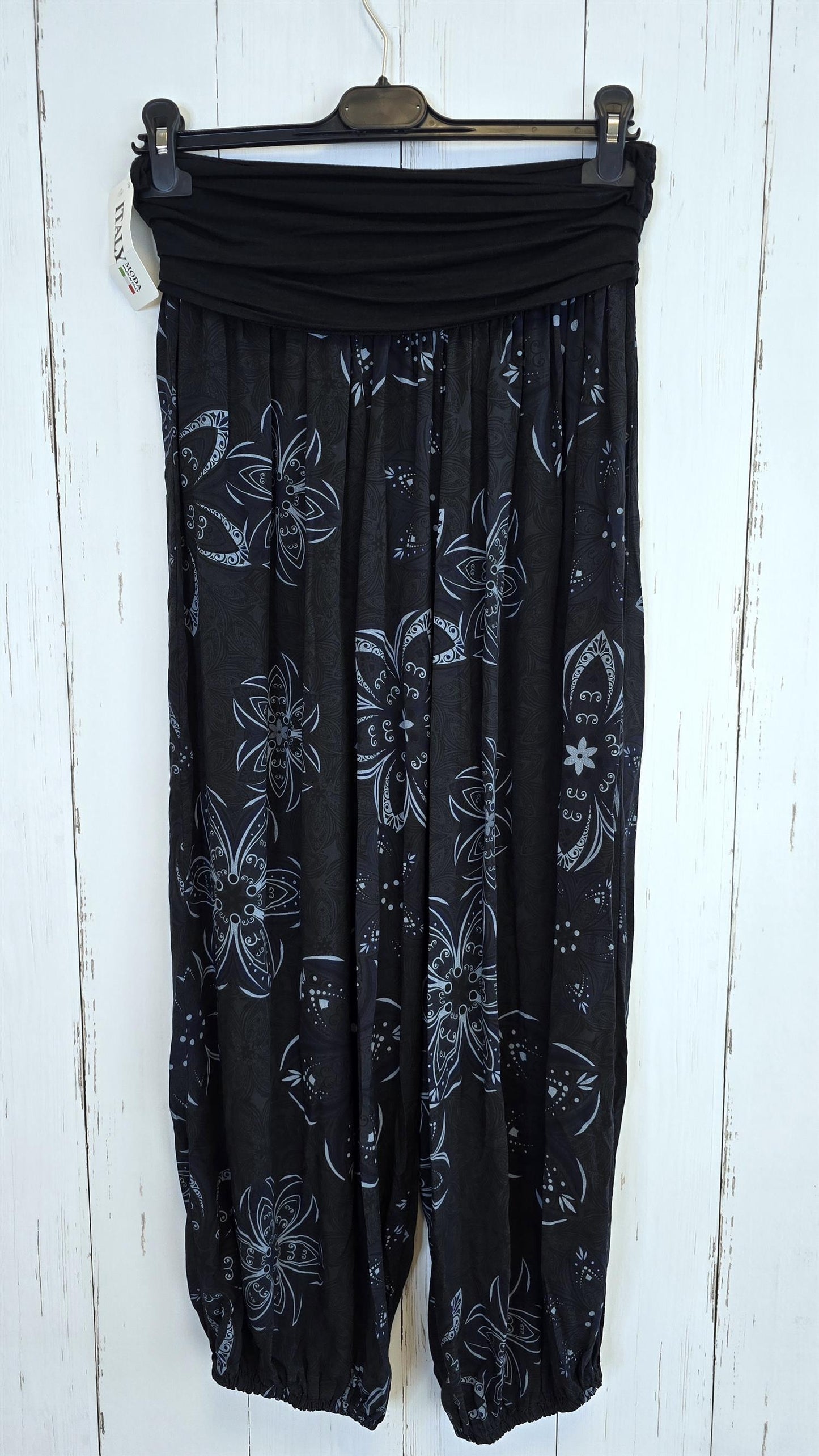 Jasmine bukse med print svart