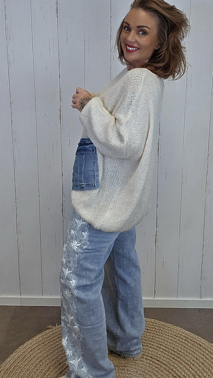 Bella Strikket Genser beige