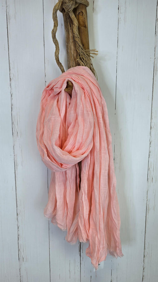 Crinkle skjerf peach