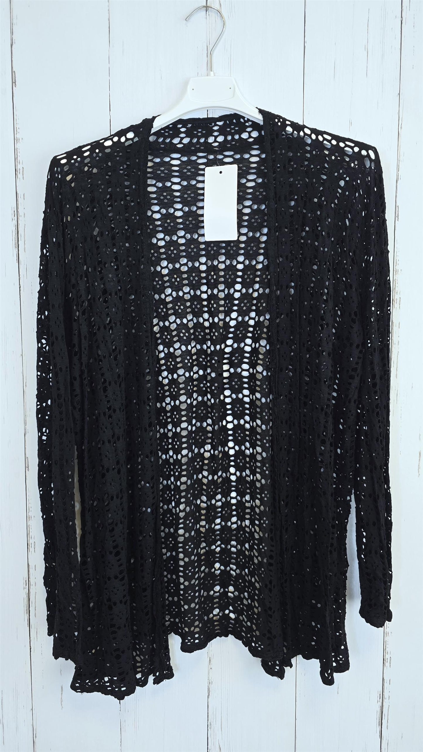 Leora lang blondecardigan svart