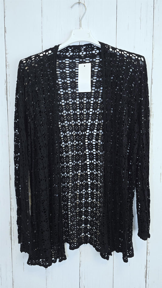 Leora lang blondecardigan svart