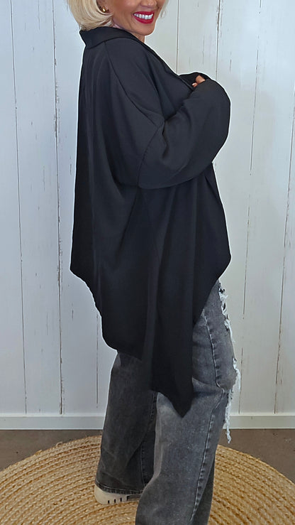 Quinn asymmetrisk blazer Svart