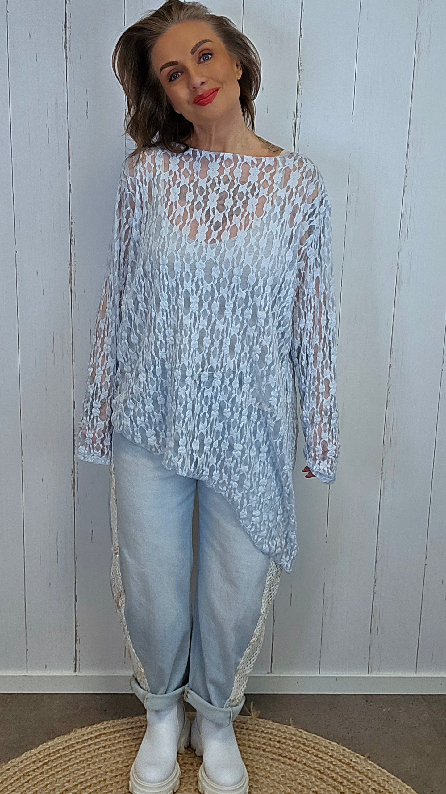 Olivia blondetopp lys blå