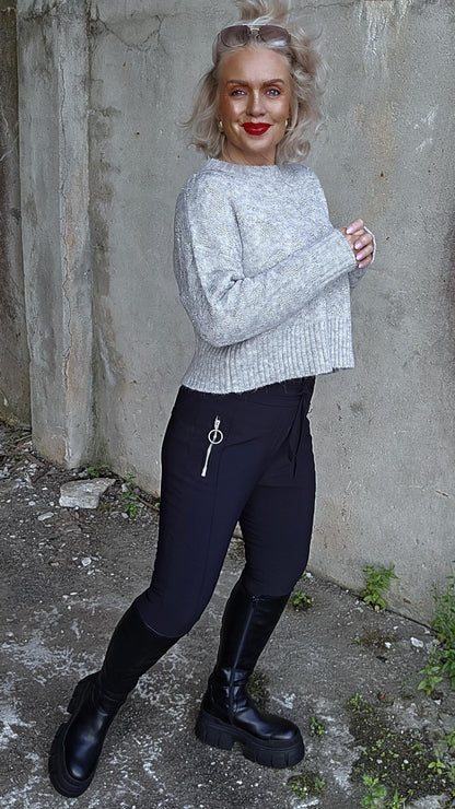 Anna skinny fit pant technical jersey black