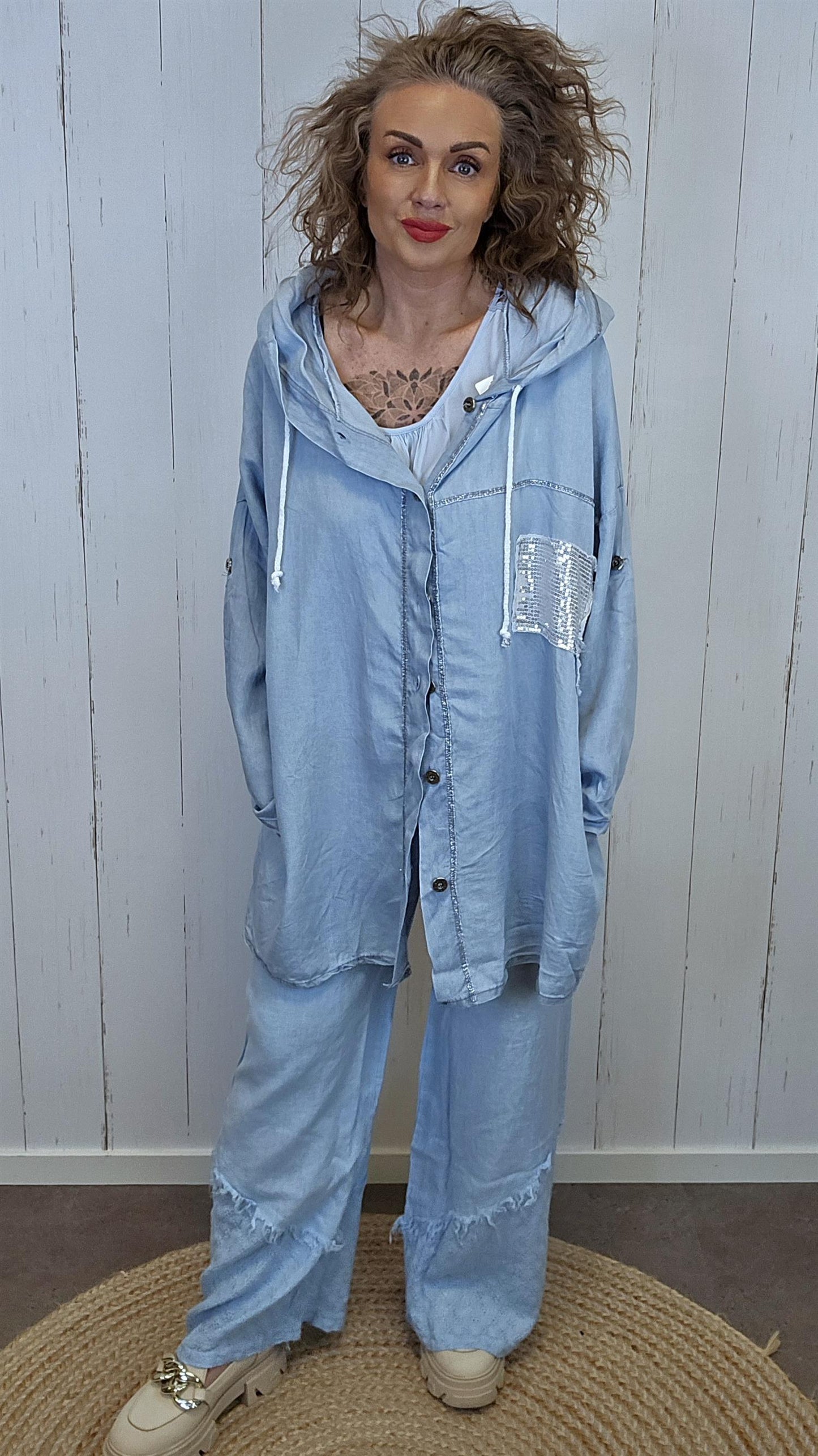 Mila denimlook hette skjorte