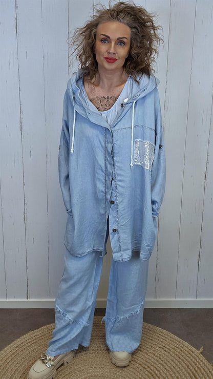 Mila denimlook hette skjorte