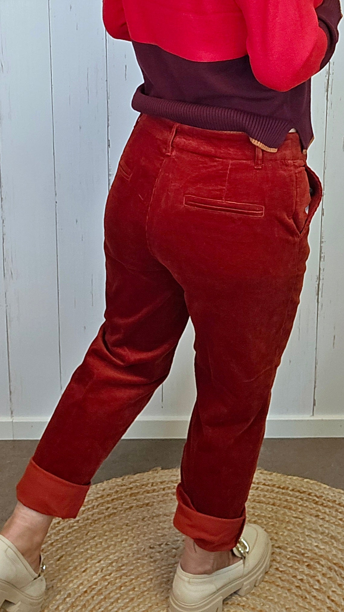 Martine bukse rust rød
