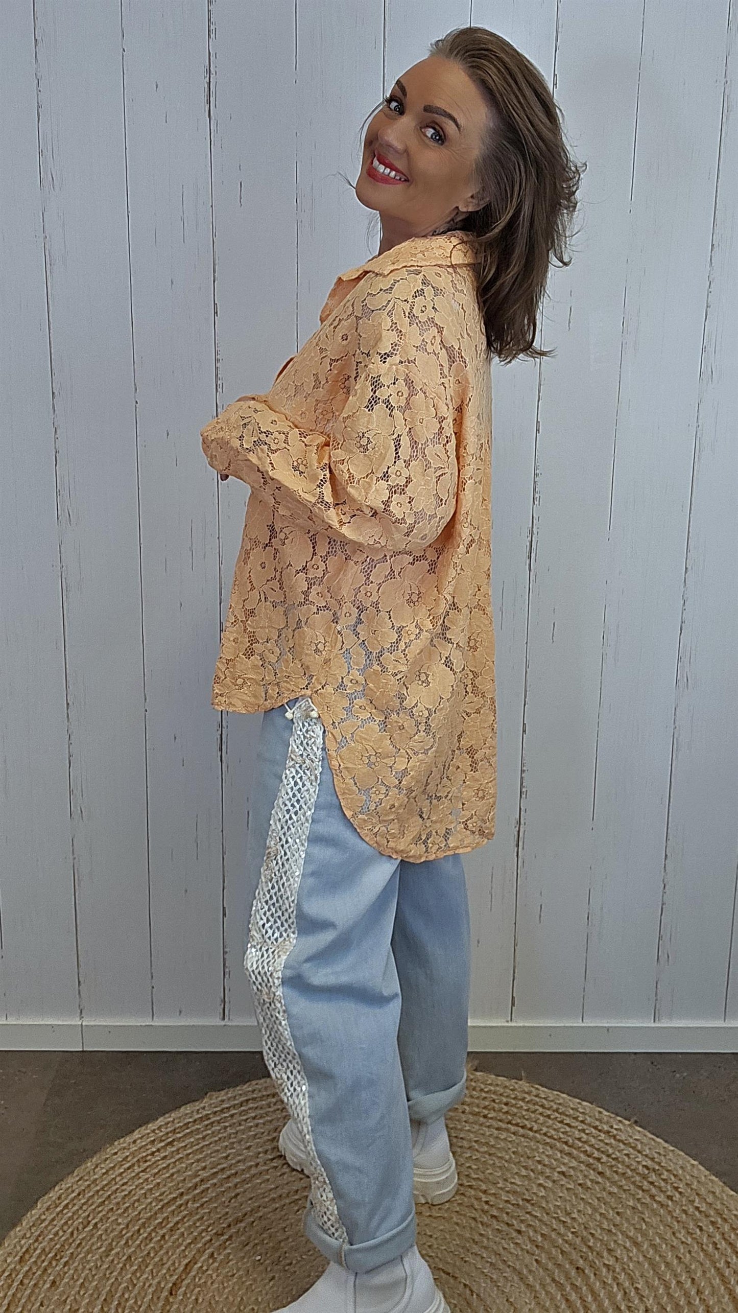 Alva blondeskjorte oransje