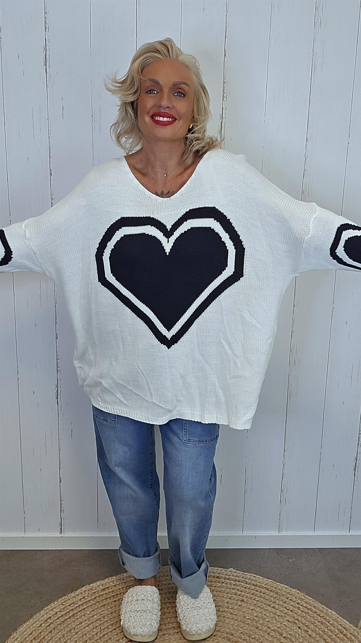 Molly Strikkegenser med hjerte