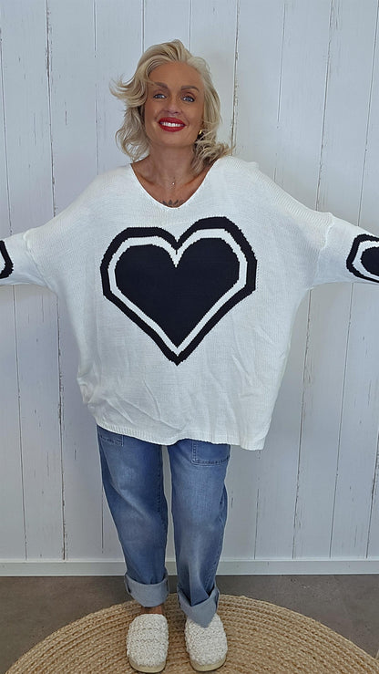 Molly Strikkegenser med hjerte