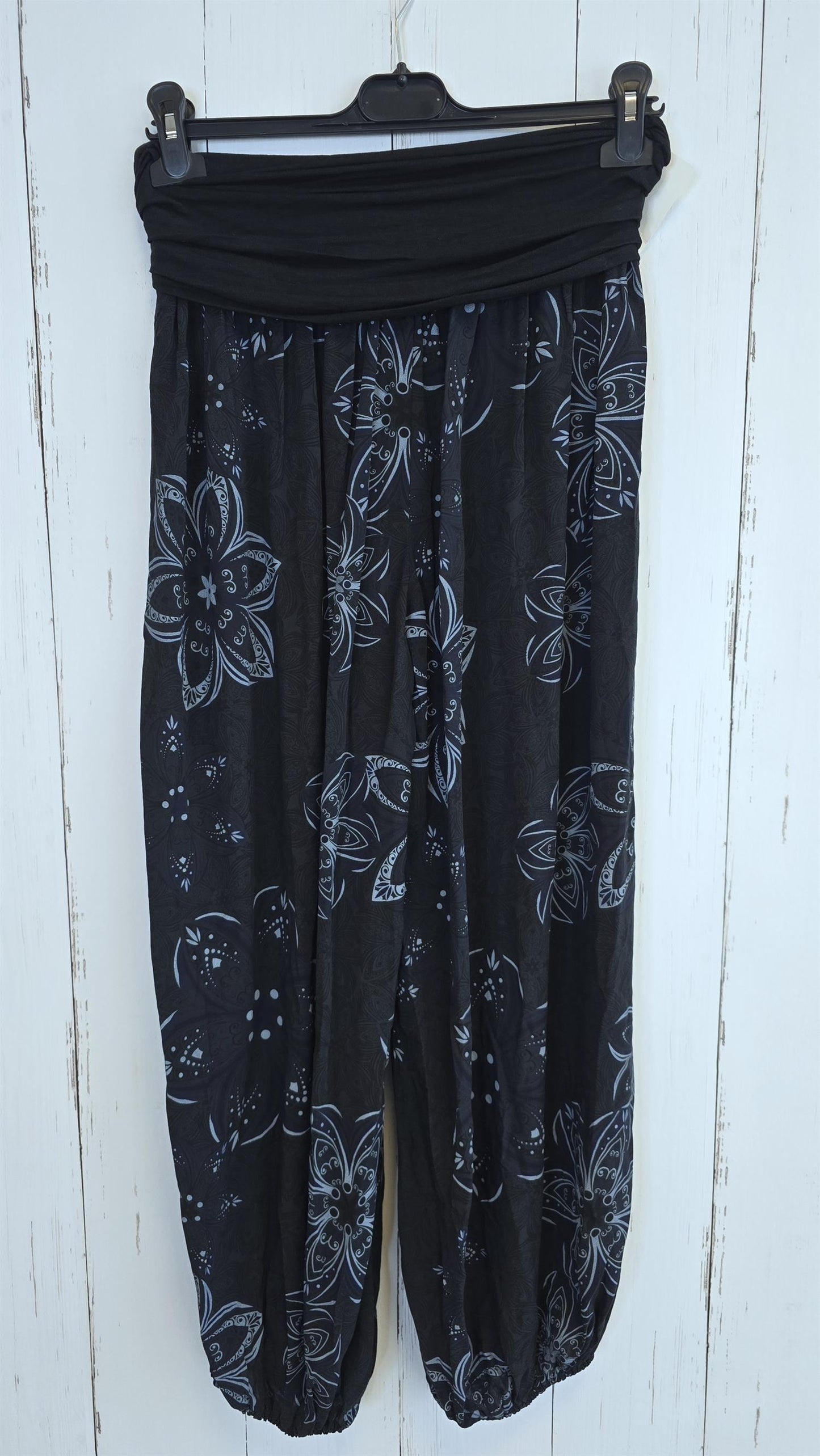 Jasmine bukse med print svart