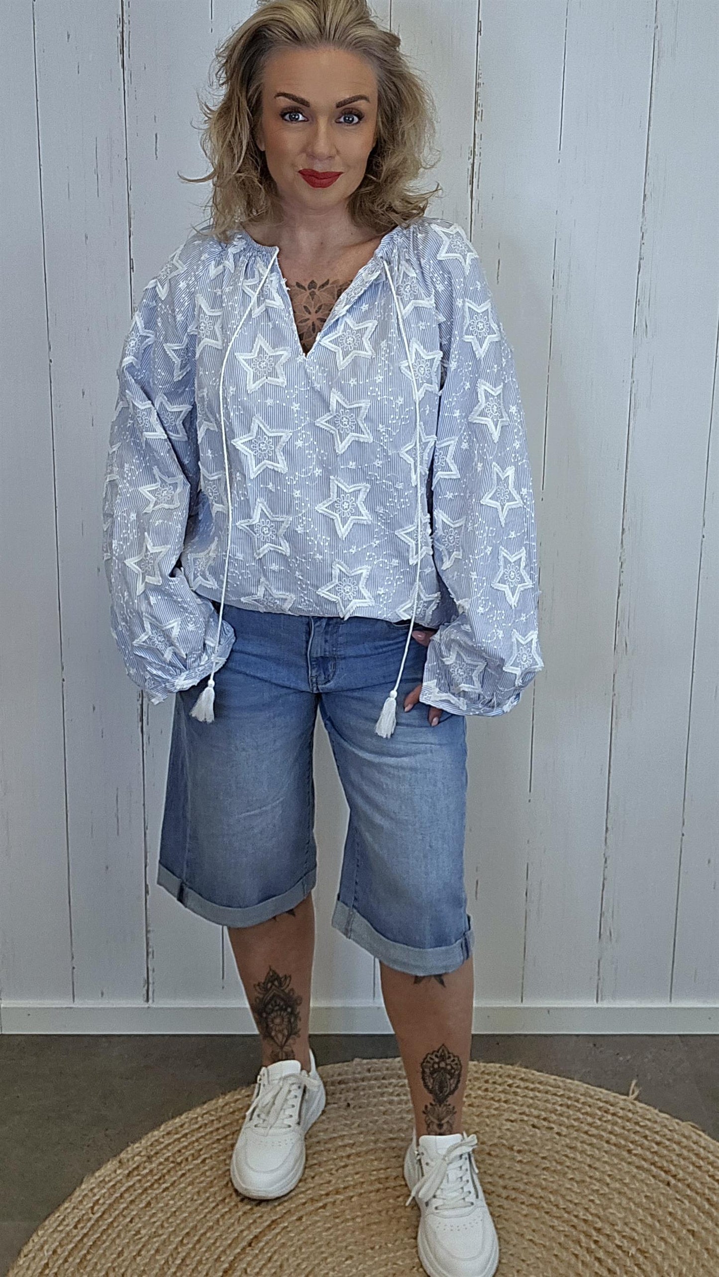 Stella bluse med stjernemønster