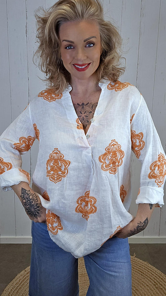 Lina linbluse med mønster