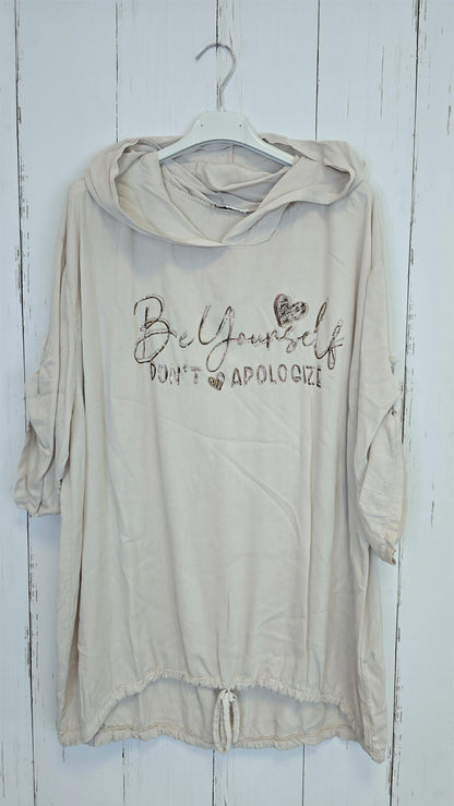 Vilma hettetopp beige