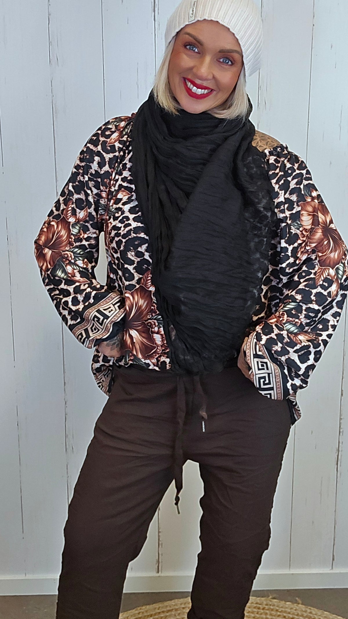 Crinkle skjerf svart