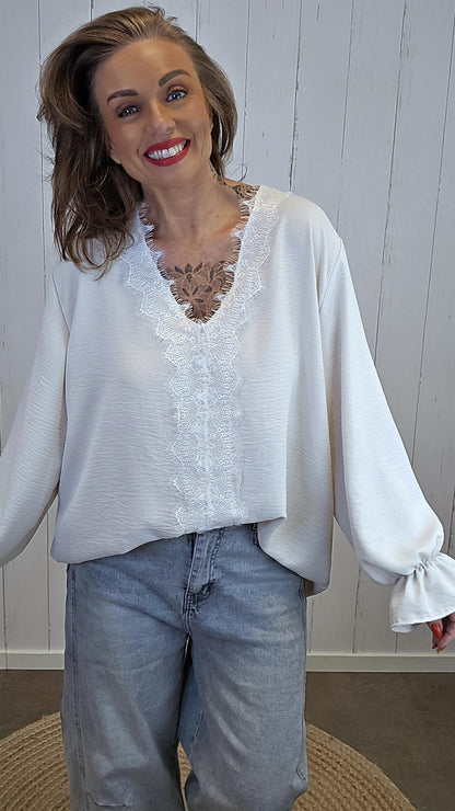 Diana bluse beige
