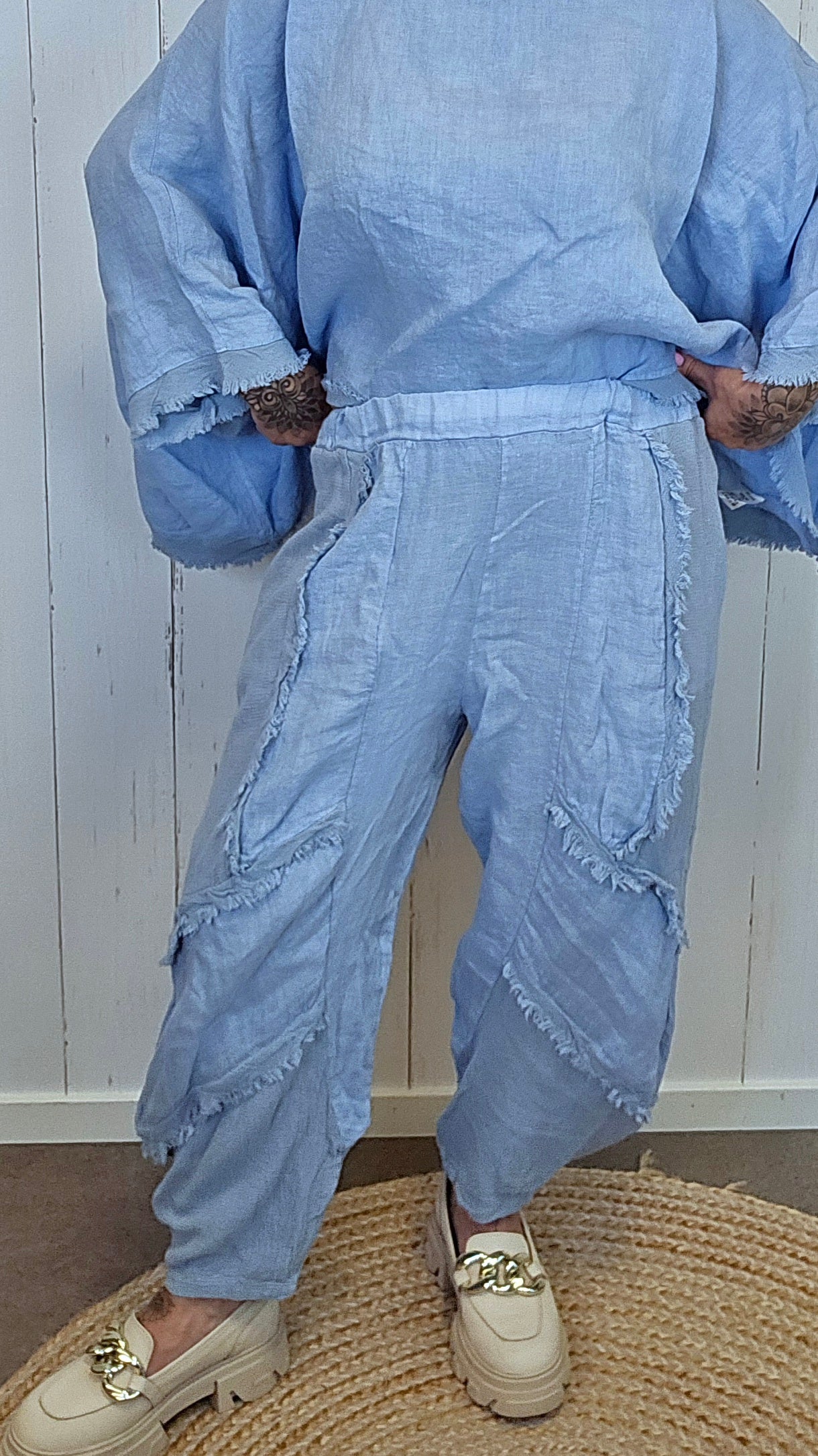 Tamara baggy bukse blå